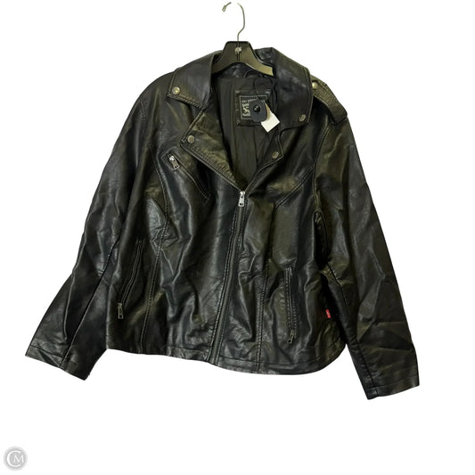 Jacket Moto By Levis In Black, Size: 2x