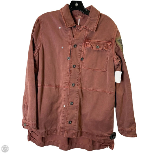 Jacket Shirt By Free People In Red, Size: S