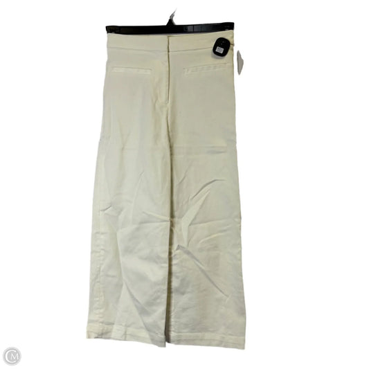 Jeans Wide Leg By H&m In White Denim, Size: 2p