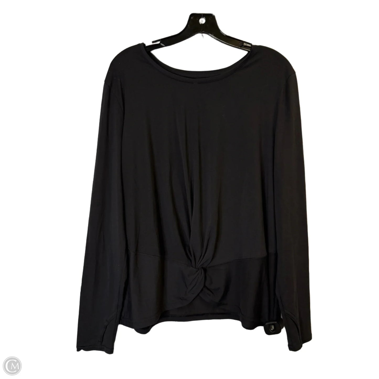 Athletic Top Long Sleeve Crewneck By Athleta In Black, Size: 2x