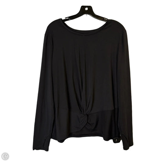 Athletic Top Long Sleeve Crewneck By Athleta In Black, Size: 2x