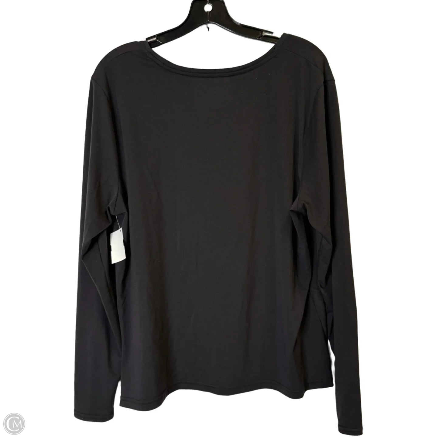 Athletic Top Long Sleeve Crewneck By Athleta In Black, Size: 2x