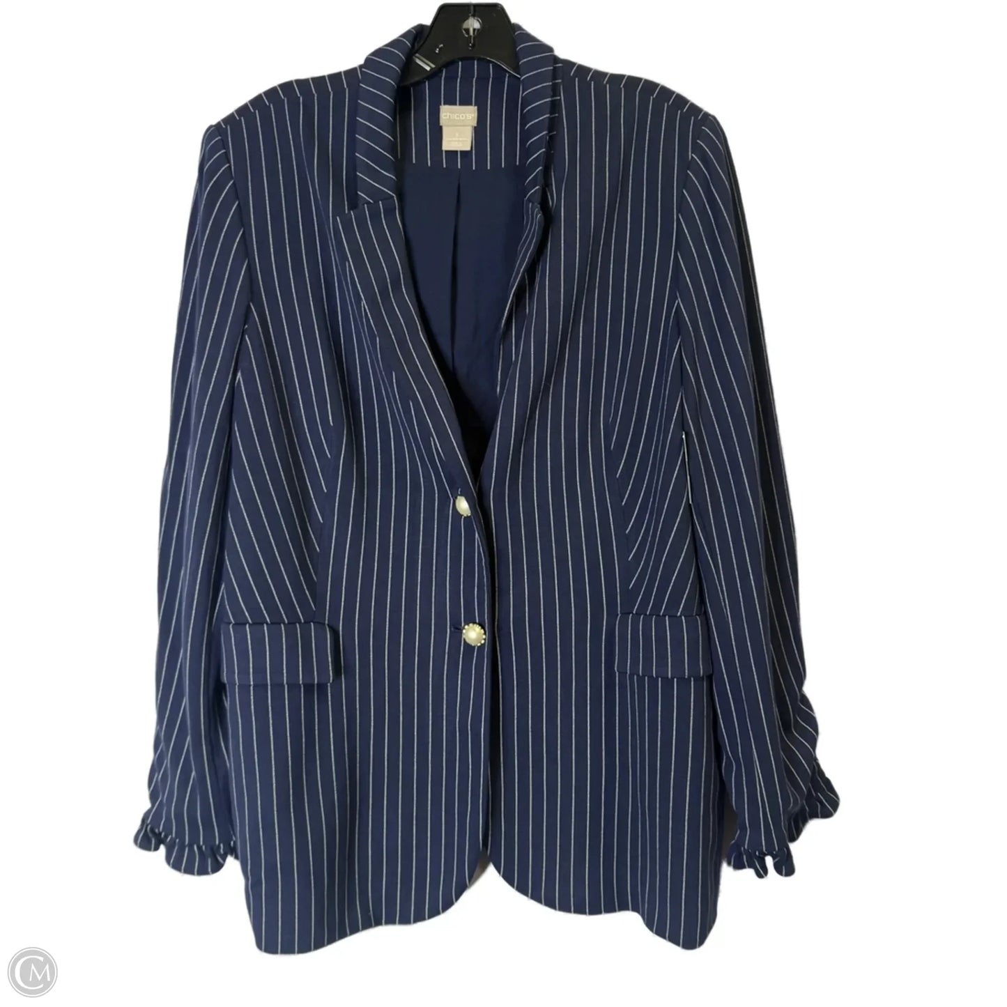 Blazer By Chicos In Blue, Size: Xl