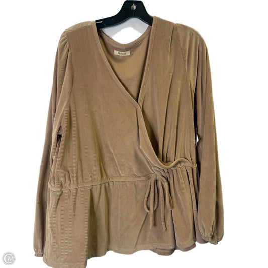 Top Long Sleeve By Madewell In Pink, Size: 2x