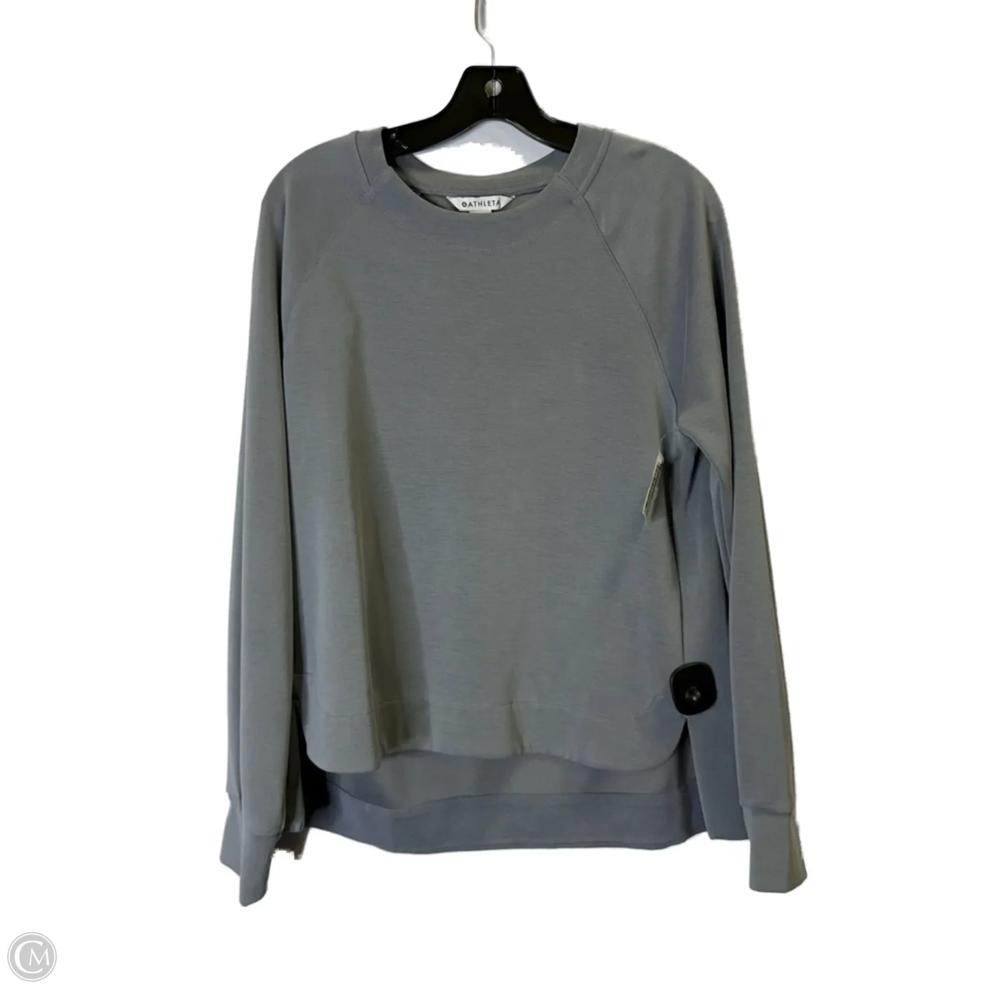 Athletic Top Long Sleeve Crewneck By Athleta In Grey, Size: M