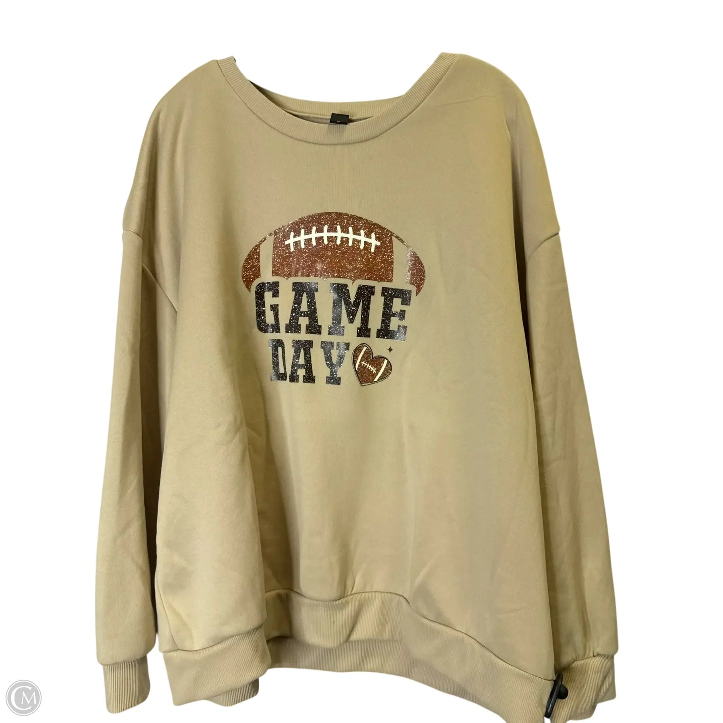 Sweatshirt Crewneck By Shein In Tan, Size: 4x
