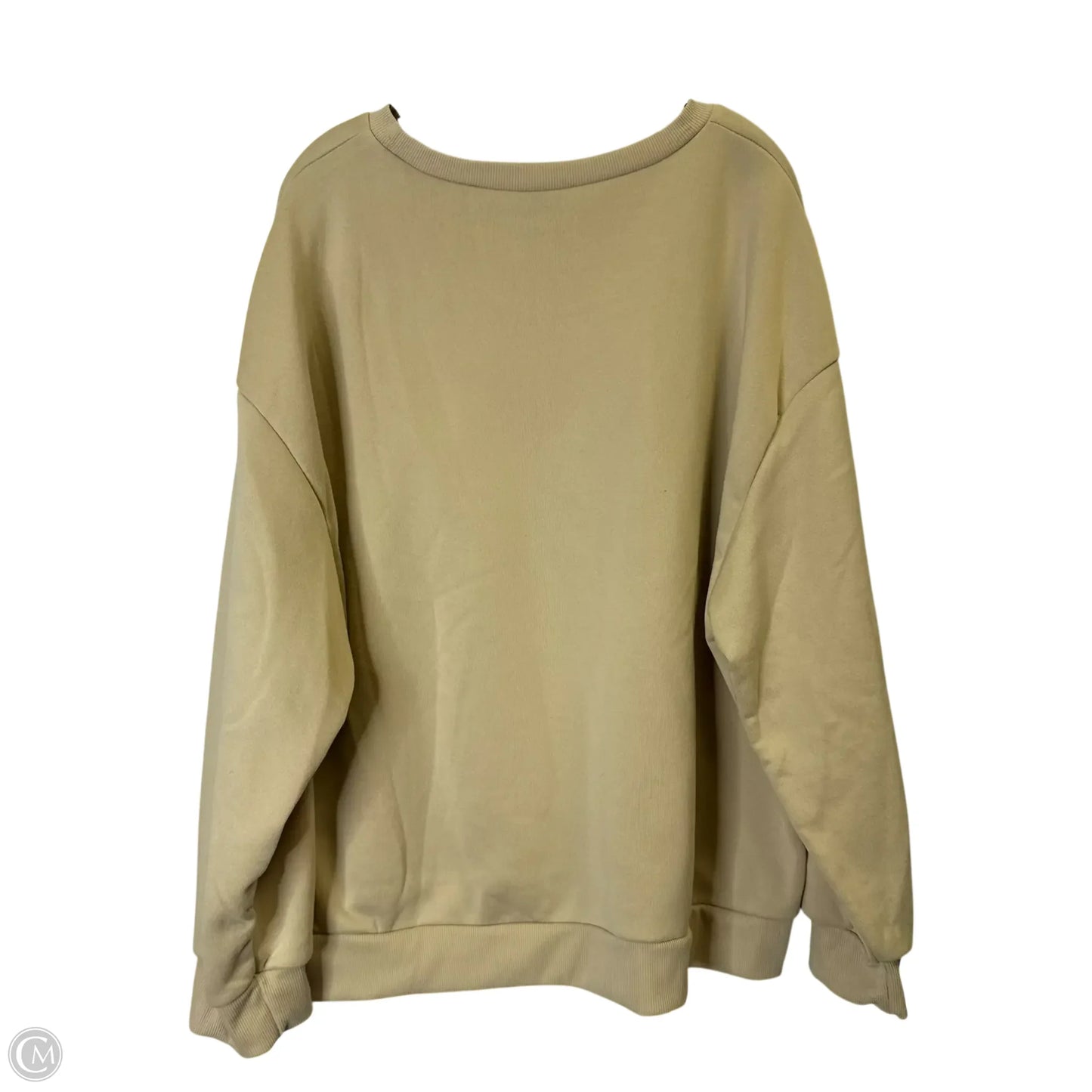 Sweatshirt Crewneck By Shein In Tan, Size: 4x