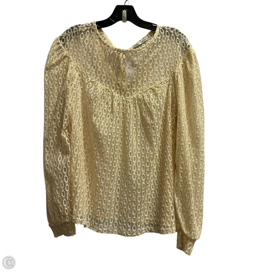 Top Long Sleeve By Zara In Cream, Size: S