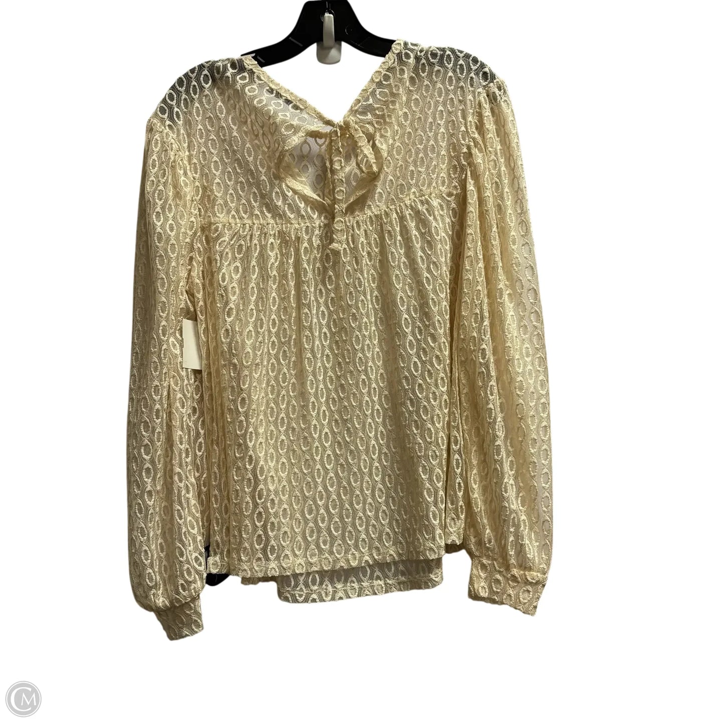 Top Long Sleeve By Zara In Cream, Size: S