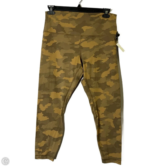 Athletic Leggings By Lululemon In Camouflage Print, Size: 14