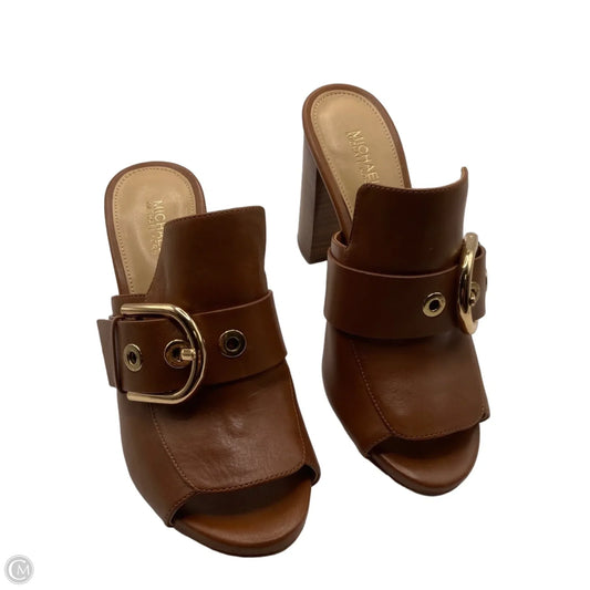 Sandals Heels Block By Cmb In Brown, Size: 6
