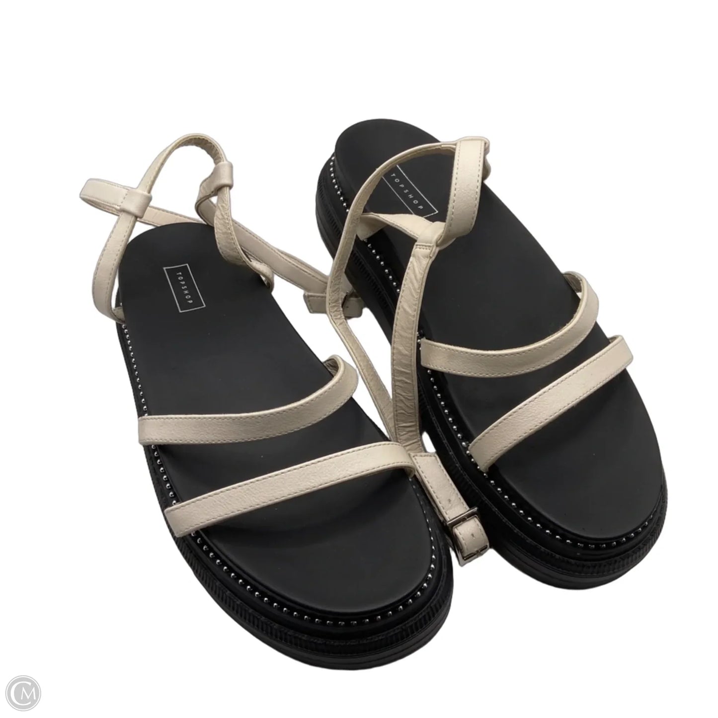 Sandals Heels Platform By Top Shop In Cream, Size: 10.5