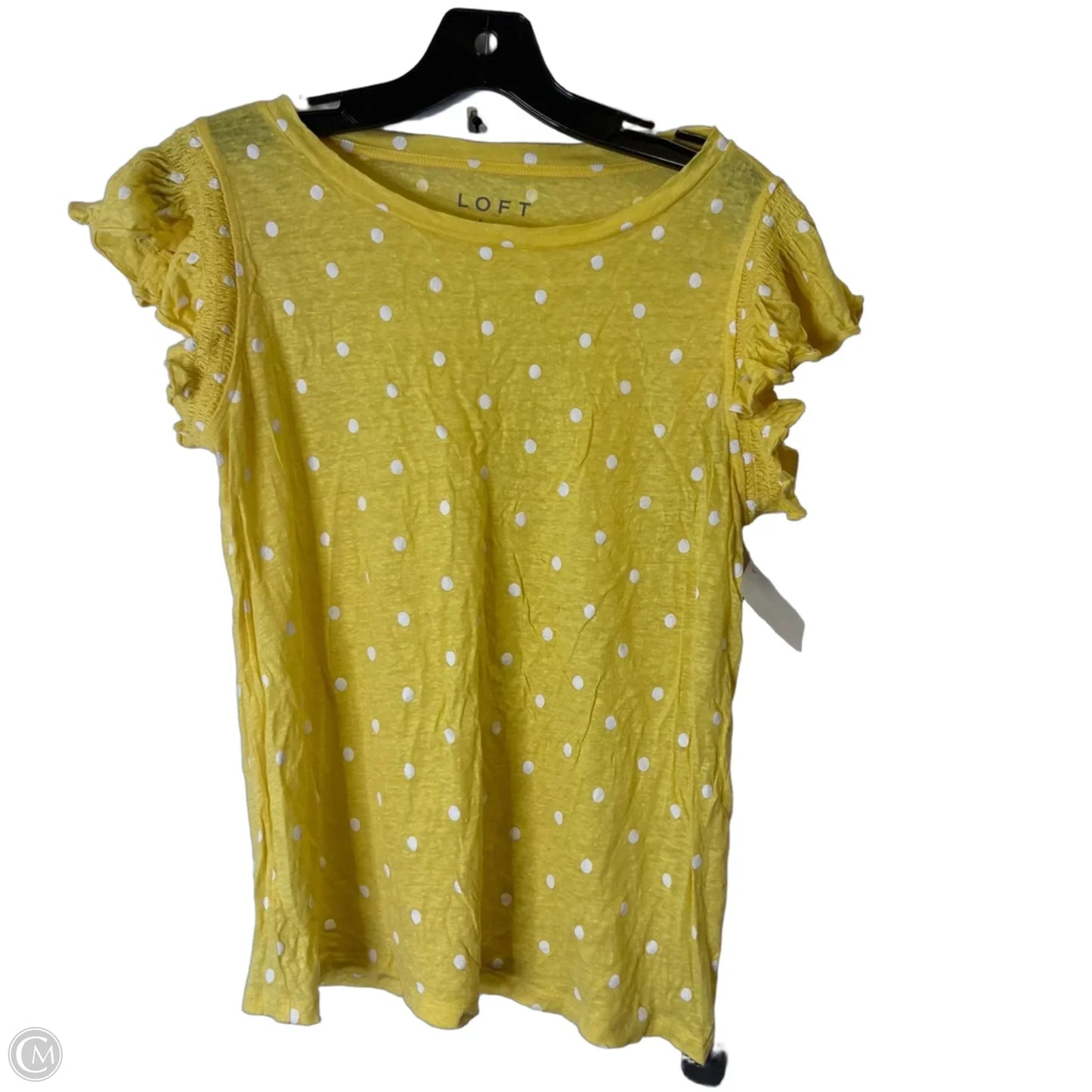 Top Sleeveless By Loft In Yellow, Size: M