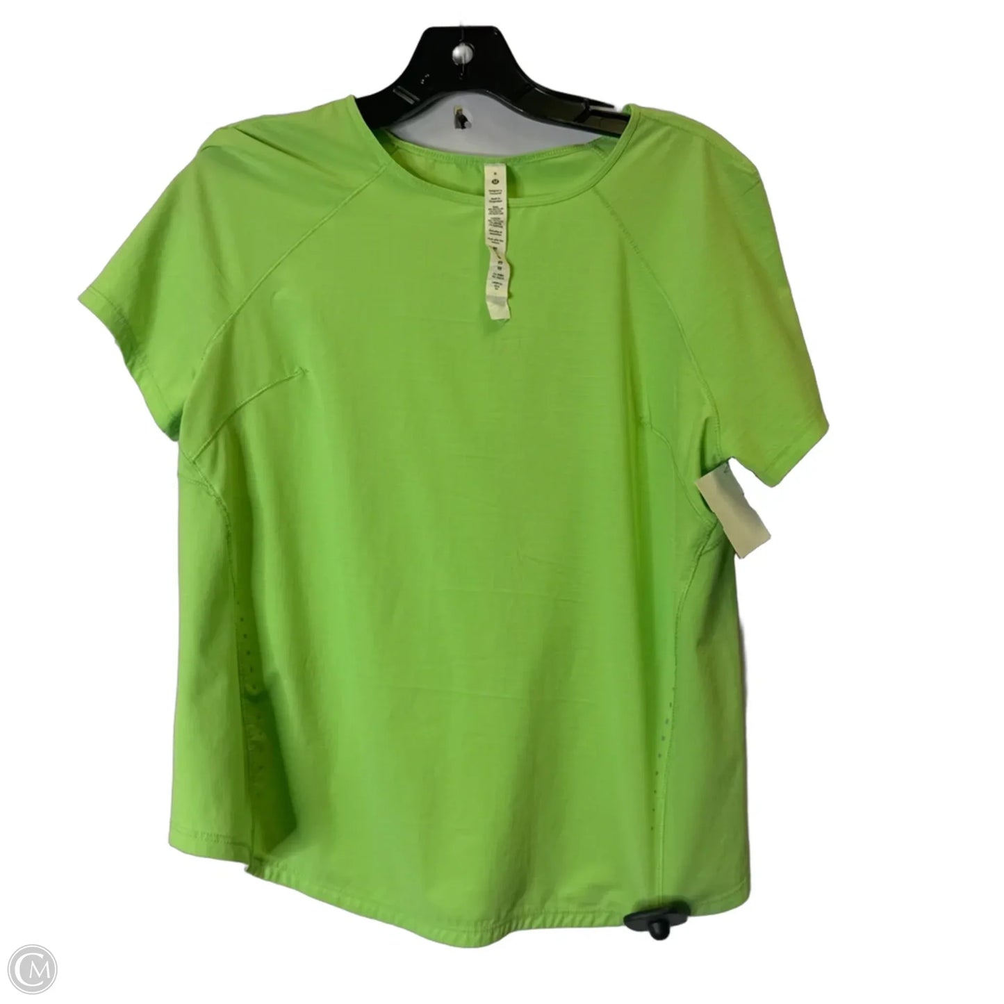 Athletic Top Short Sleeve By Lululemon In Green, Size: 8
