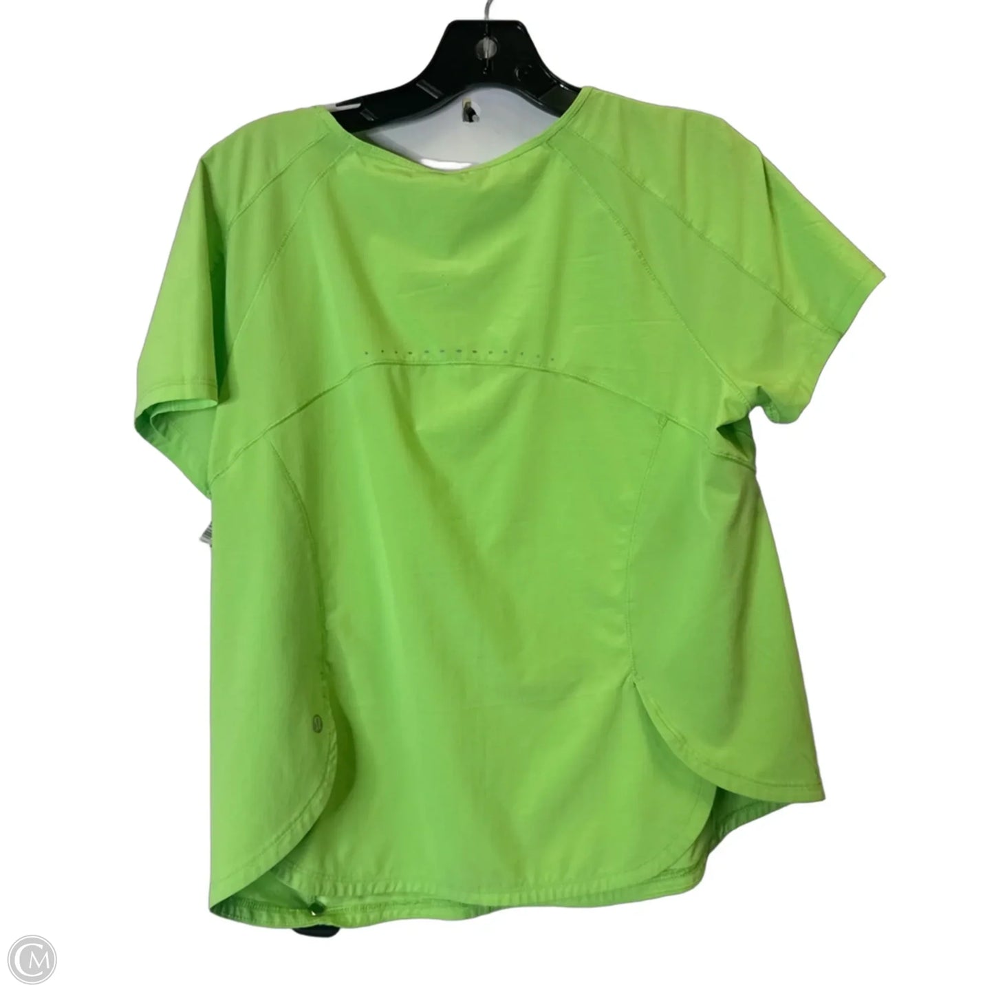 Athletic Top Short Sleeve By Lululemon In Green, Size: 8