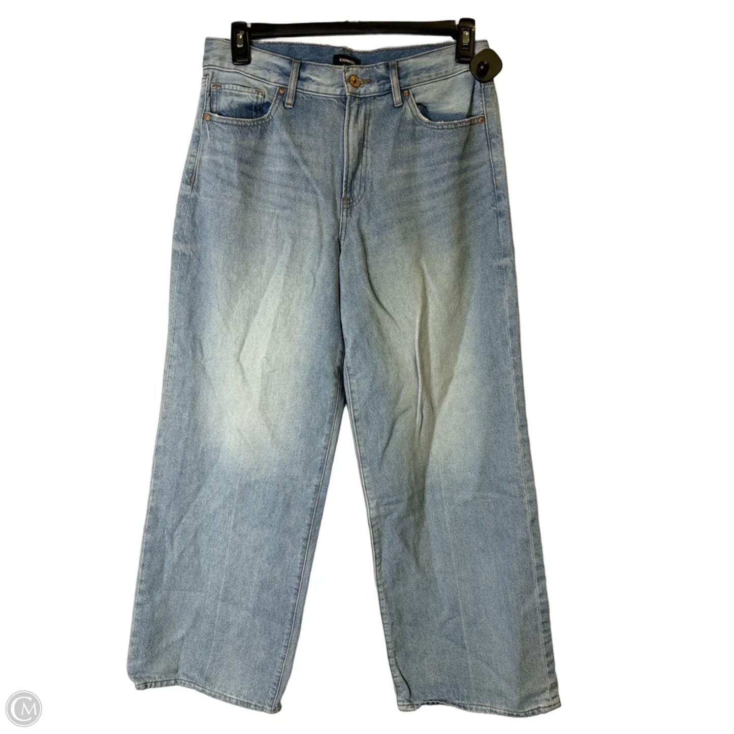 Jeans Wide Leg By Express In Blue Denim, Size: 10