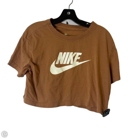 Athletic Top Short Sleeve By Nike Apparel In Orange, Size: S