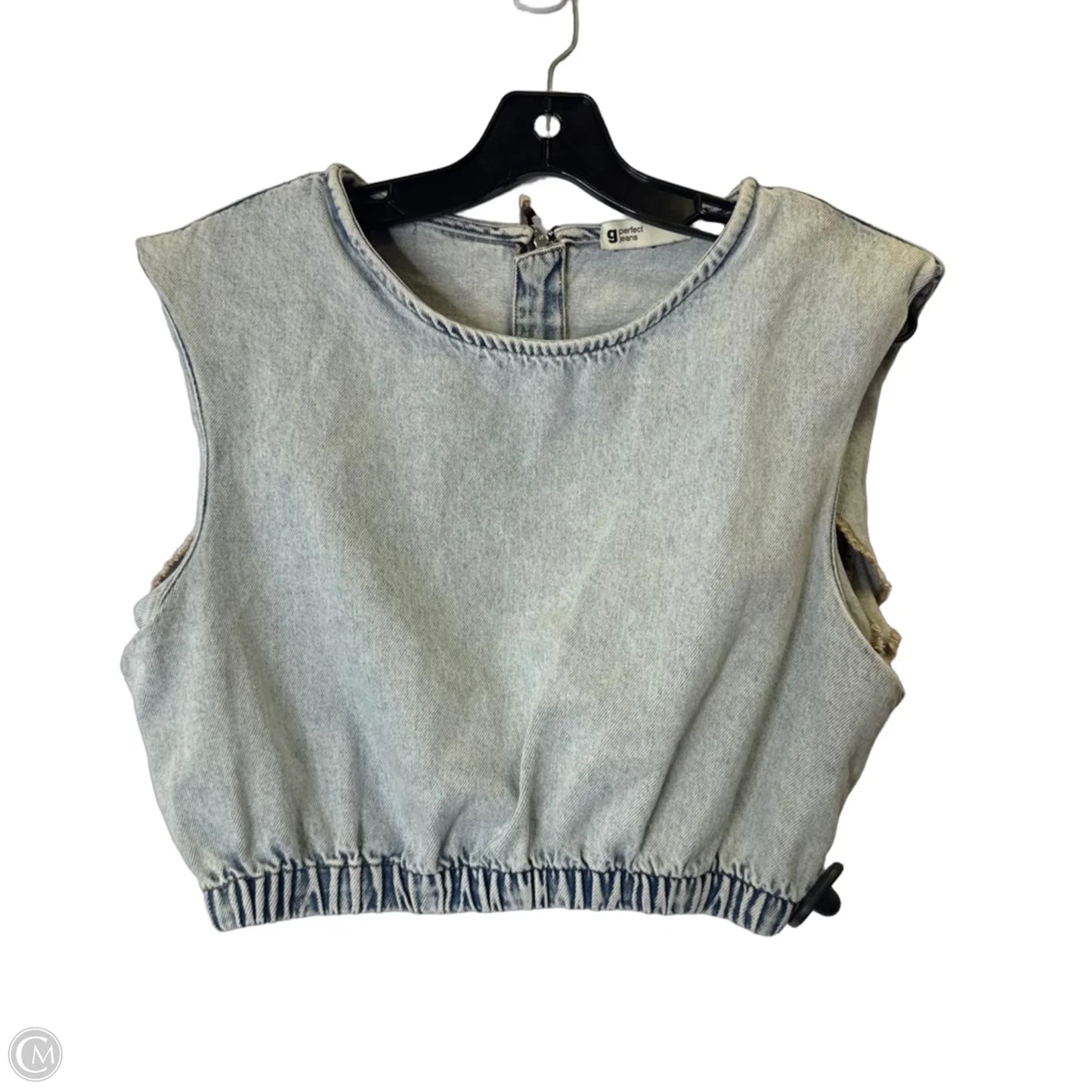 Top Sleeveless By Clothes Mentor In Blue Denim, Size: M