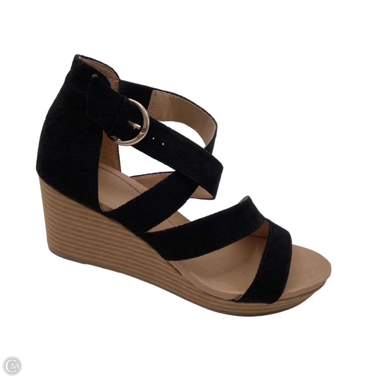Sandals Heels Wedge By Dr Scholls In Black, Size: 8.5