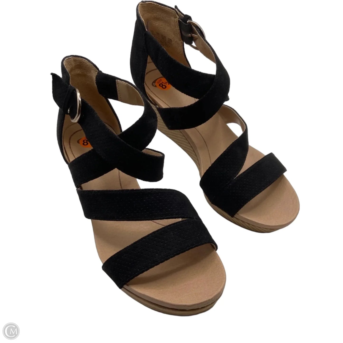 Sandals Heels Wedge By Dr Scholls In Black, Size: 8.5