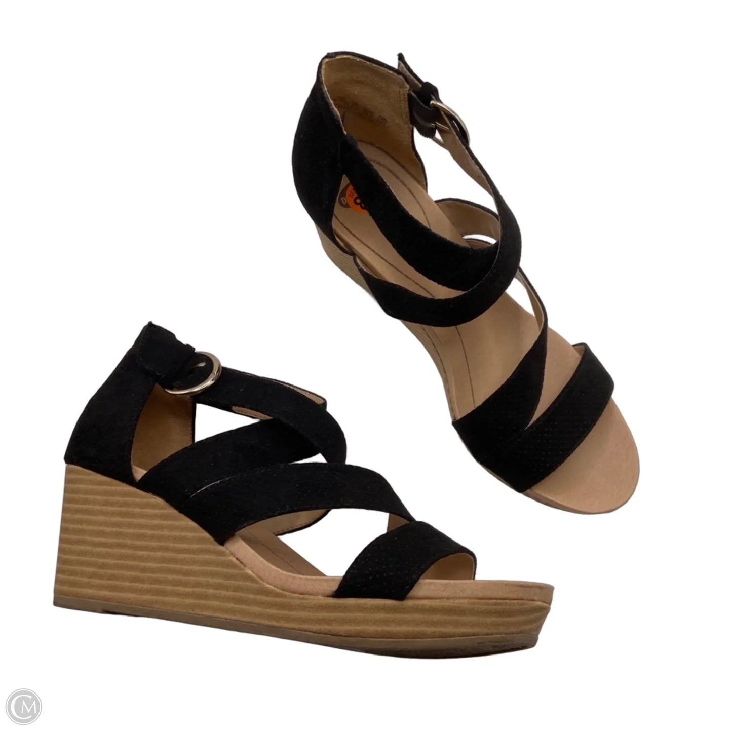 Sandals Heels Wedge By Dr Scholls In Black, Size: 8.5