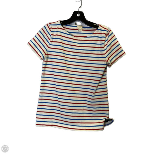 Top Short Sleeve Basic By J. Crew In Blue Red & White, Size: Xs