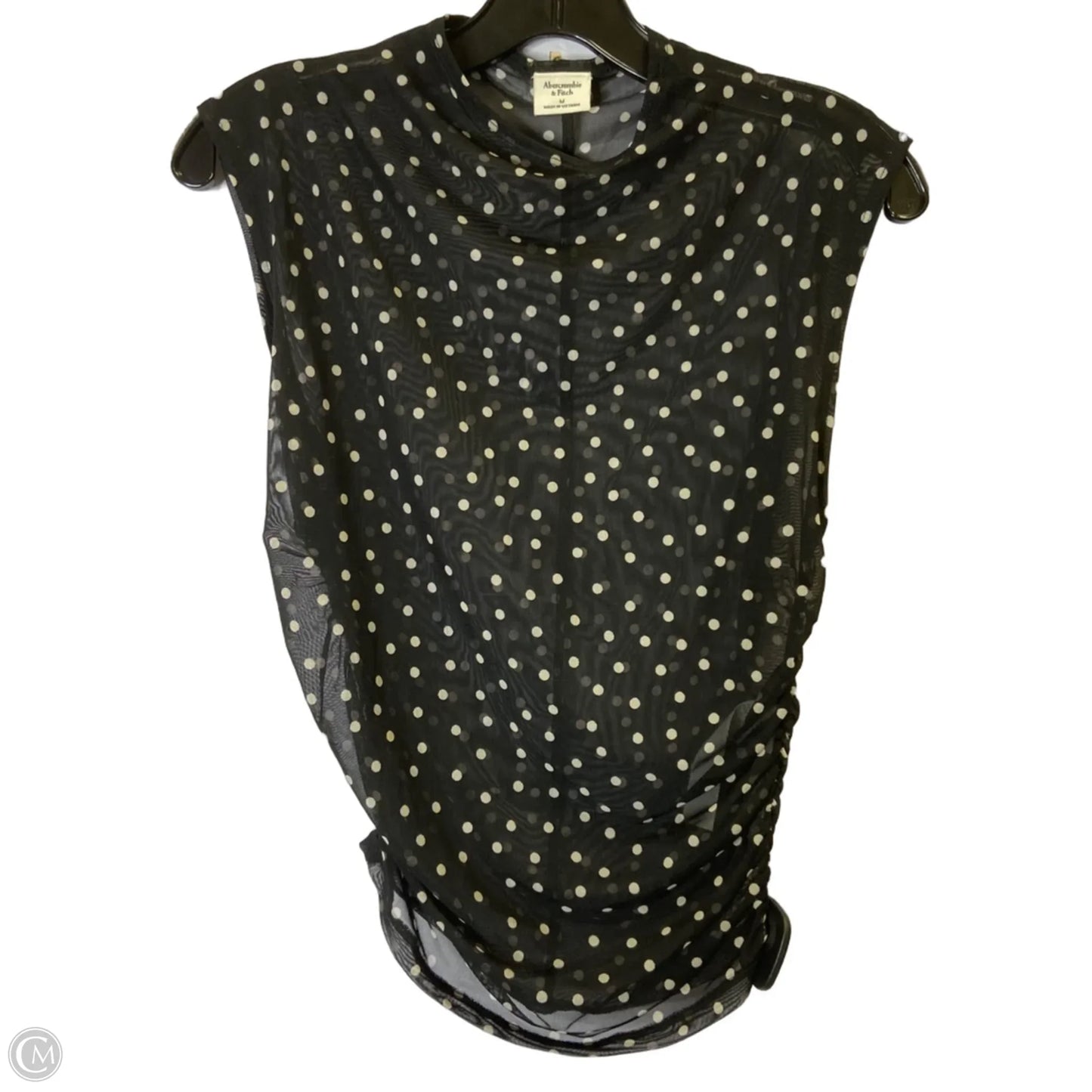 Top Short Sleeve By Banana Republic In Black, Size: M