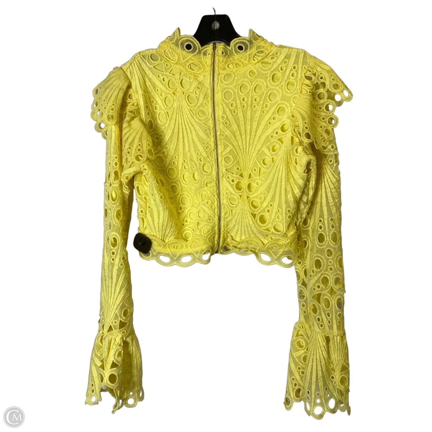 Blouse Long Sleeve By Clothes Mentor In Yellow, Size: L