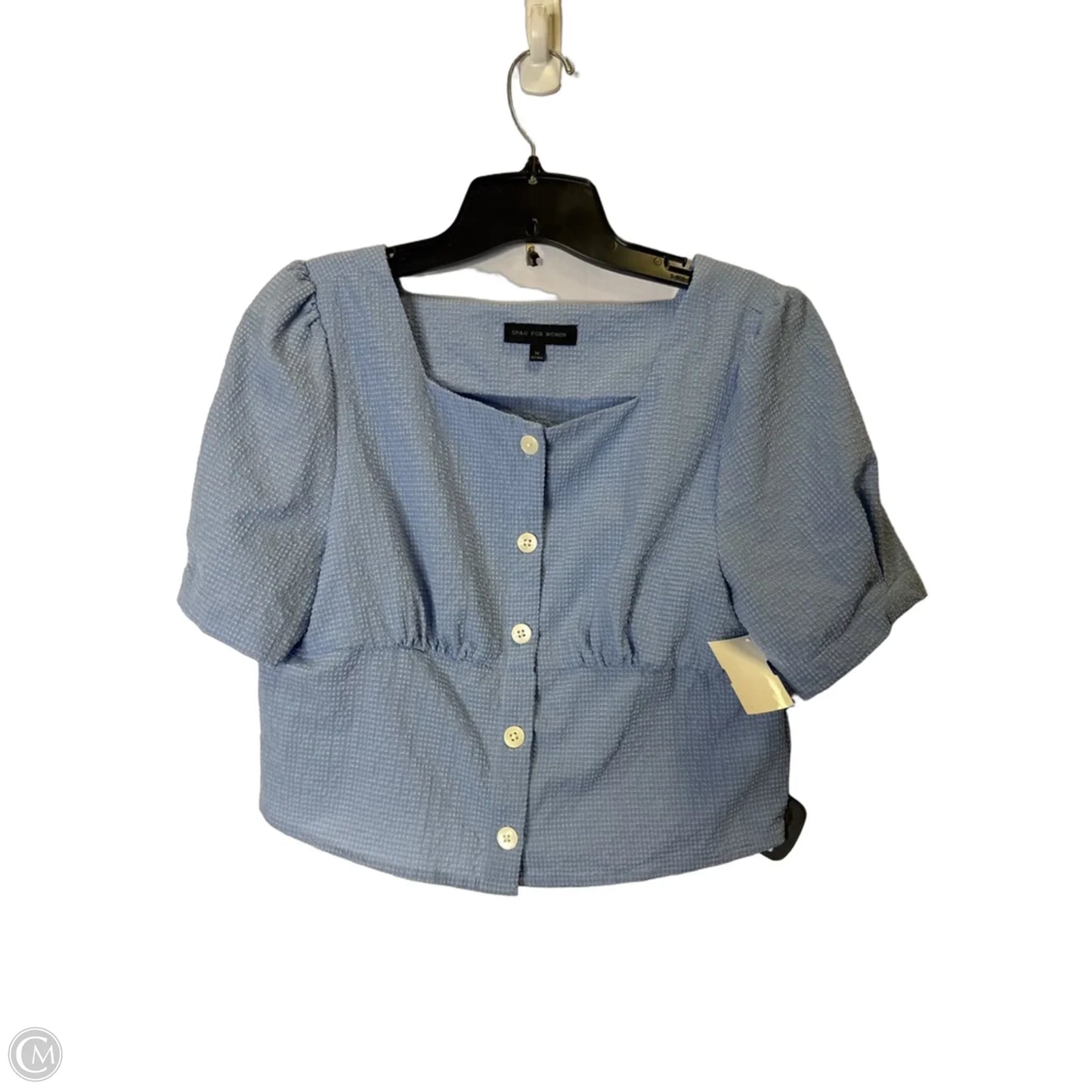 Top Short Sleeve By Clothes Mentor In Blue, Size: M