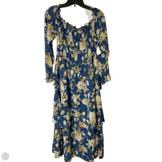 Dress Casual Midi By Shein In Blue, Size: Xl