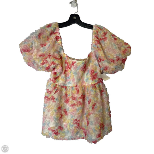 Top Short Sleeve By &merci In Floral Print, Size: L
