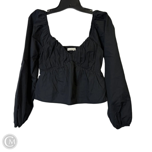 Top Long Sleeve By Abercrombie And Fitch In Black, Size: S