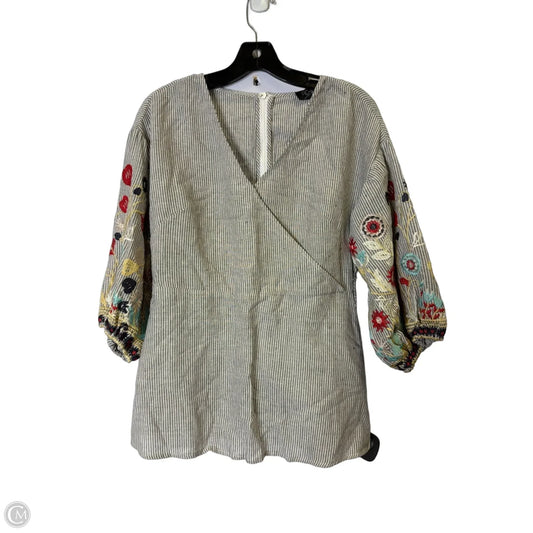 Top Short Sleeve By Clothes Mentor In Striped Pattern, Size: M