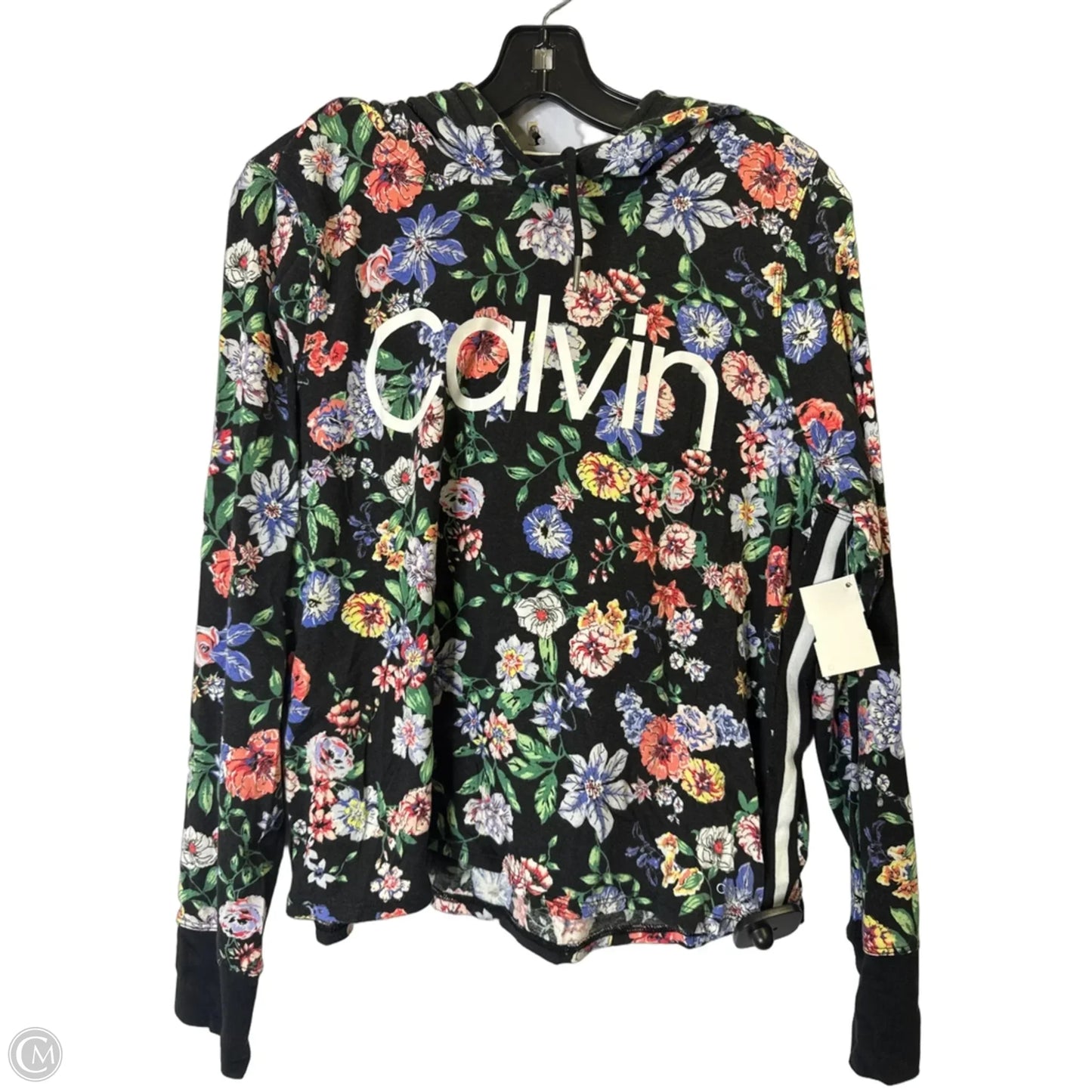Sweatshirt Hoodie By Calvin Klein Performance In Black, Size: M