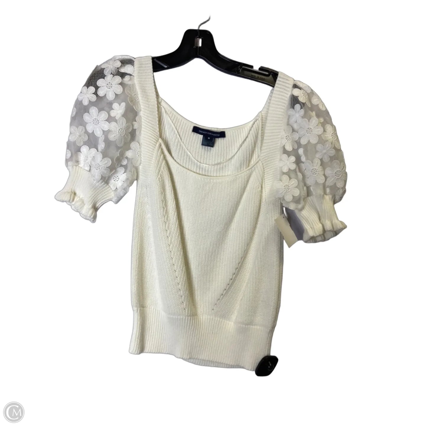 Top Short Sleeve By French Connection In White, Size: M