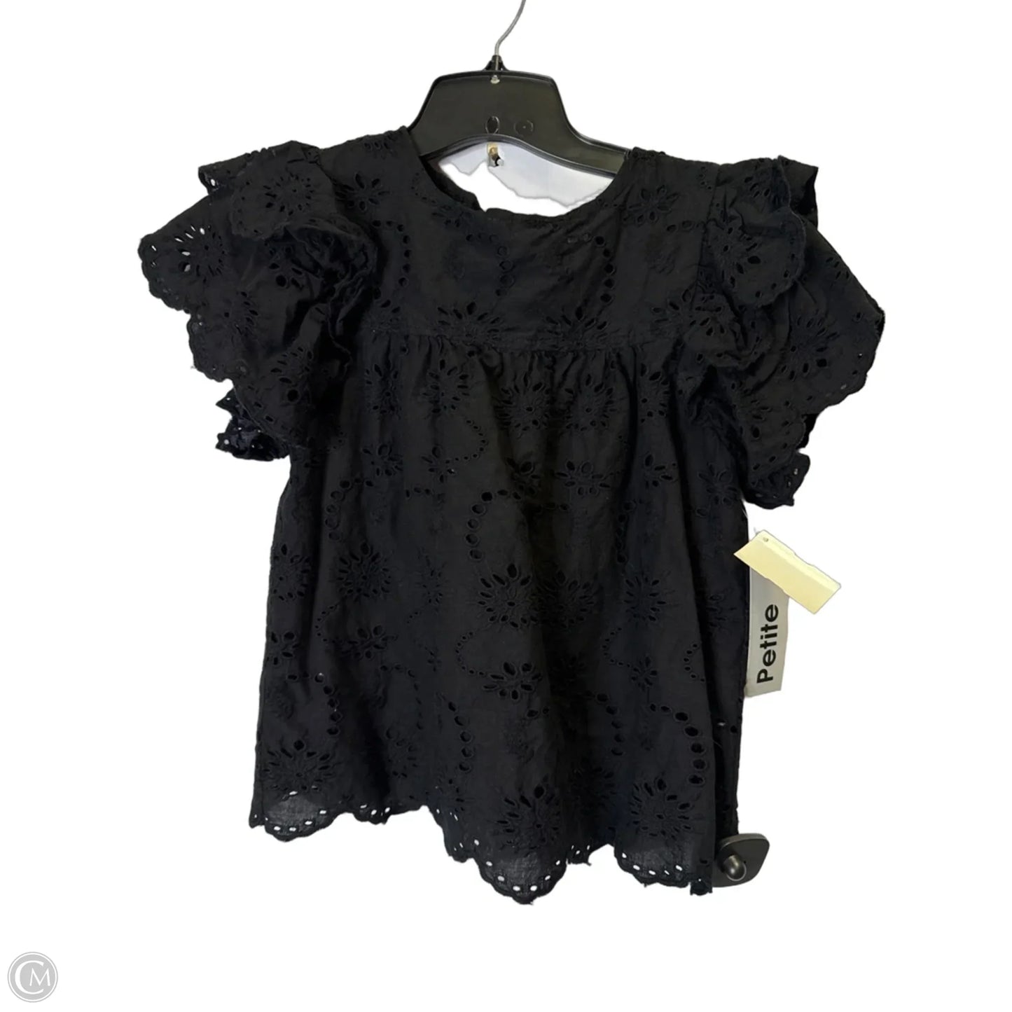 Top Short Sleeve By Chelsea And Theodore In Black, Size: Mp