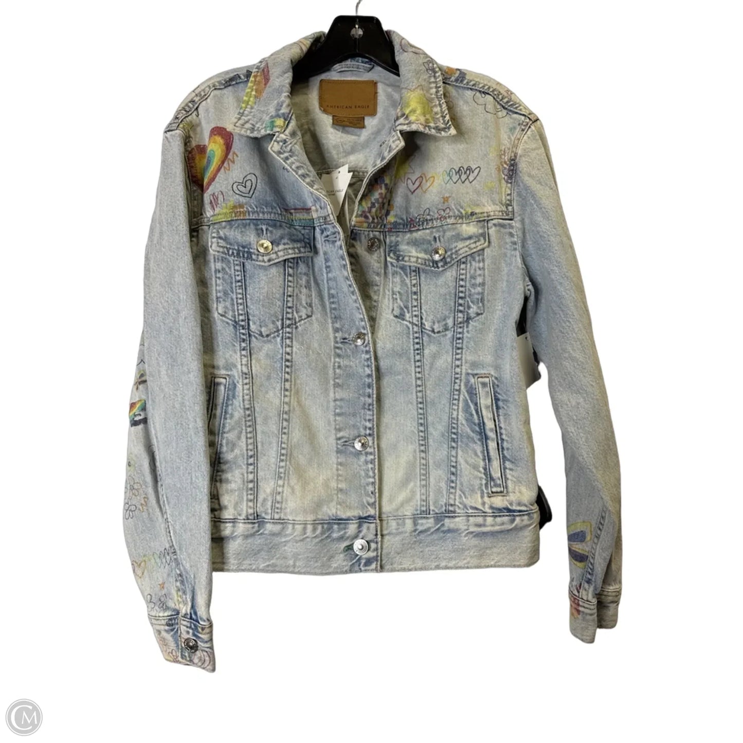 Jacket Denim By American Eagle In Blue Denim, Size: Xs