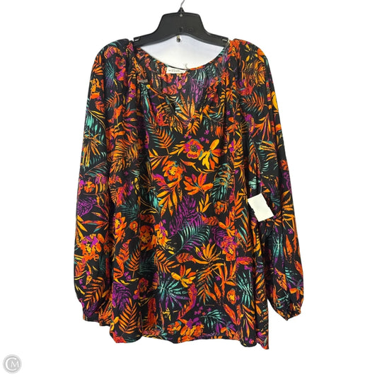 Top Long Sleeve By Emily Wonder In Multi-colored, Size: 1x