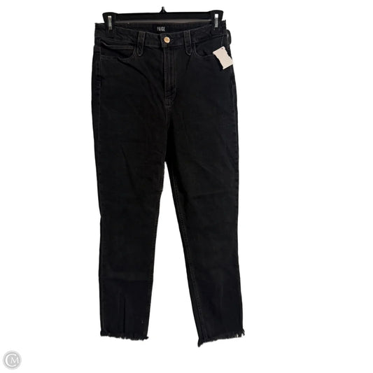 Jeans Skinny By Paige In Black Denim, Size: 8