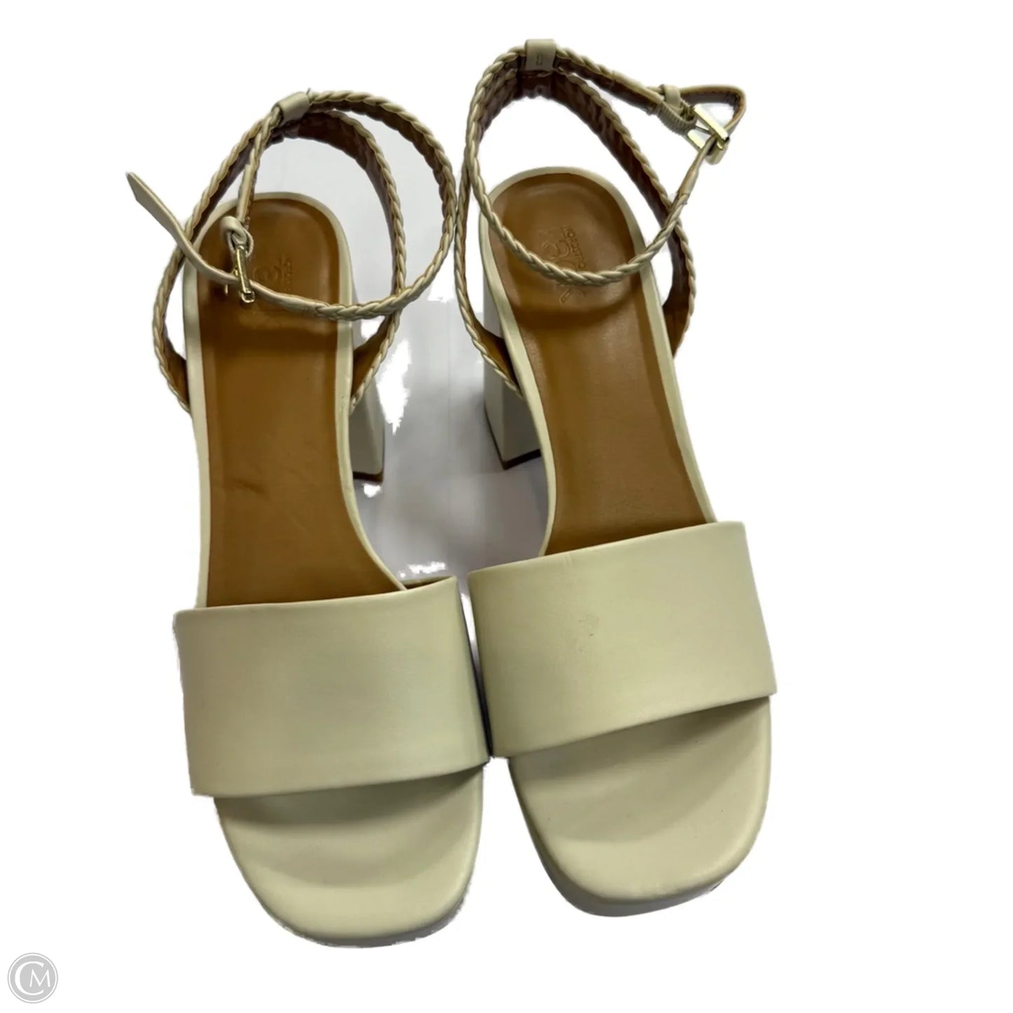 Sandals Heels Block By Nordstrom In Cream, Size: 10
