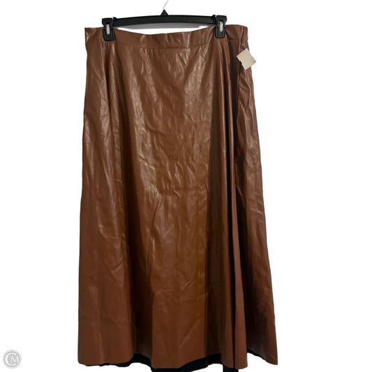 Skirt Maxi By Shein In Brown, Size: 3x