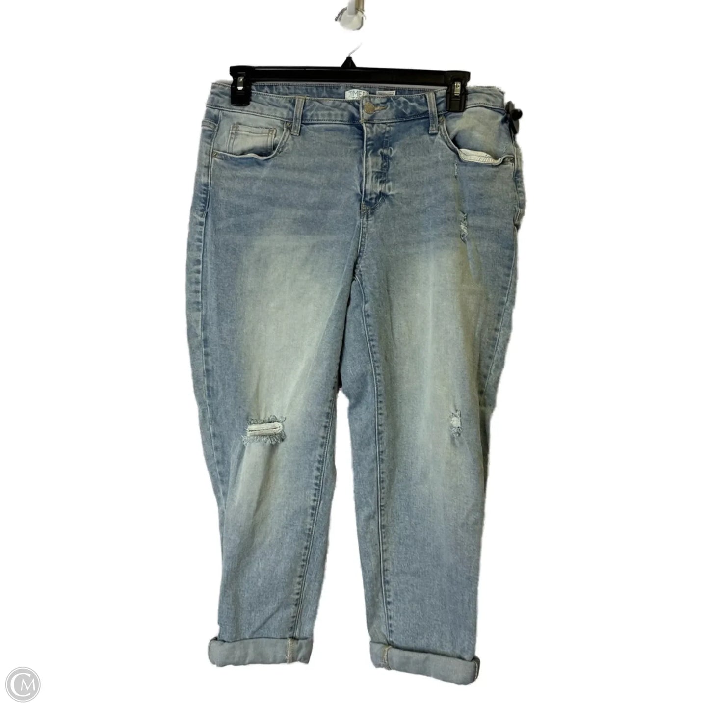 Jeans Straight By Time And Tru In Blue Denim, Size: 14