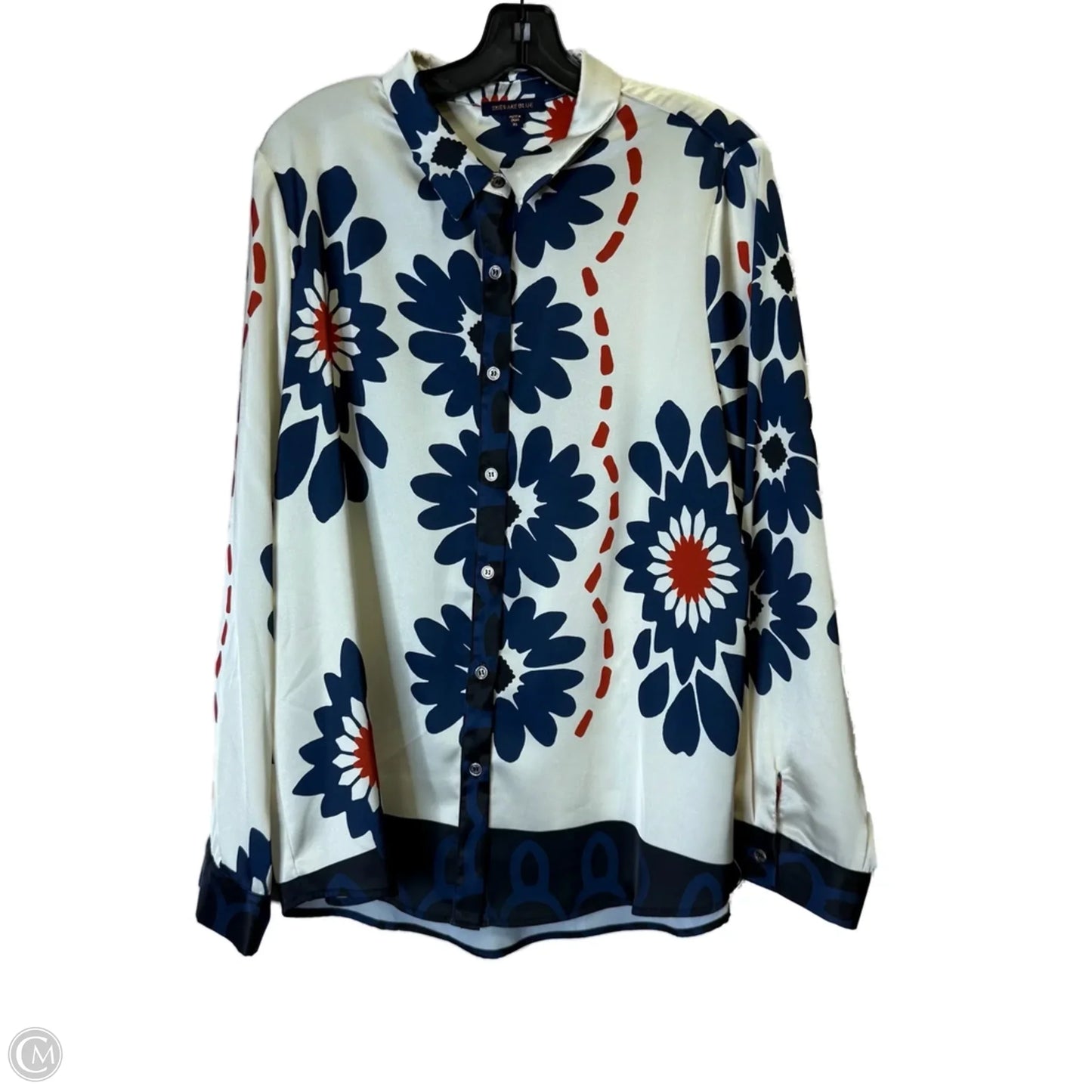 Top Long Sleeve By Skies Are Blue In Cream, Size: Xl