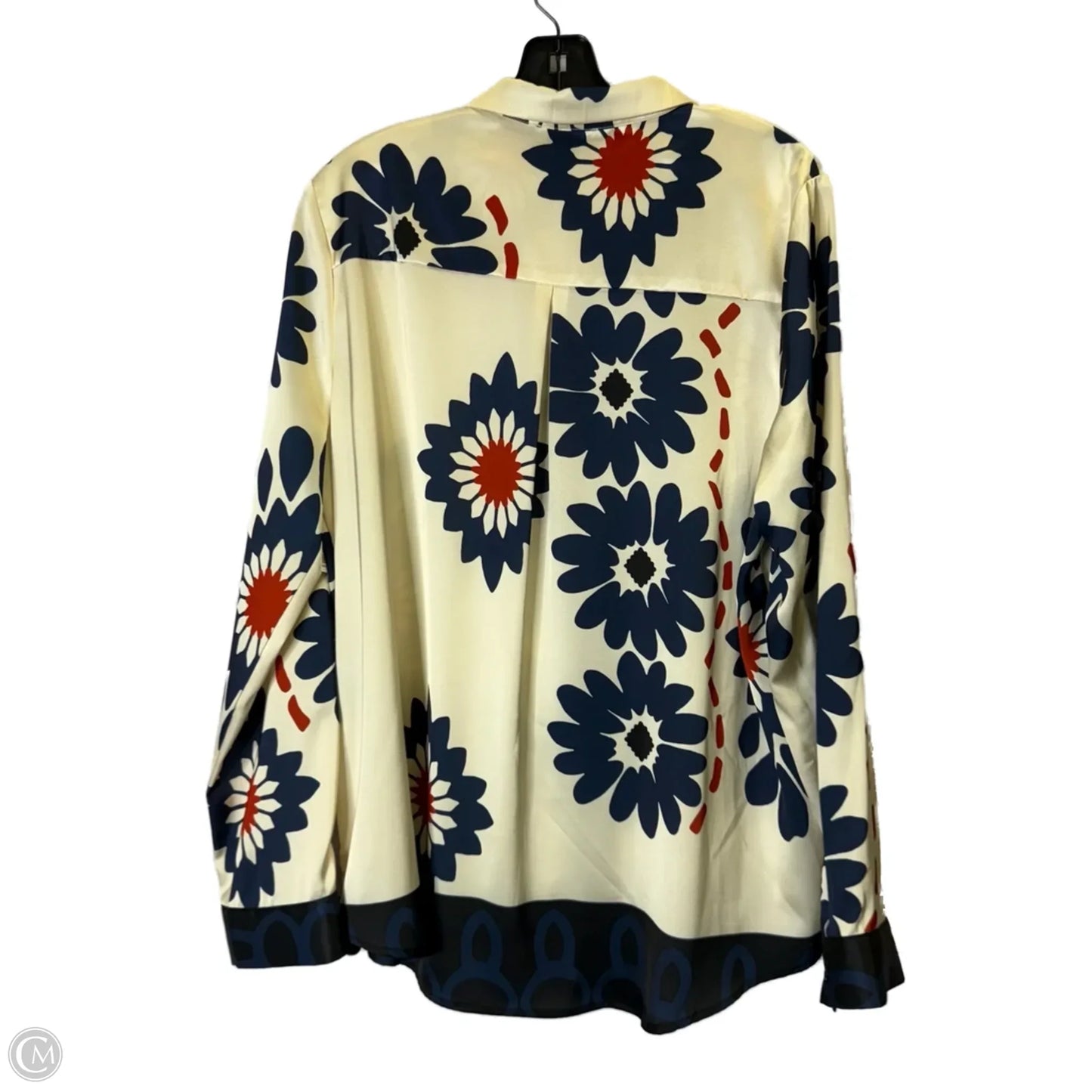 Top Long Sleeve By Skies Are Blue In Cream, Size: Xl