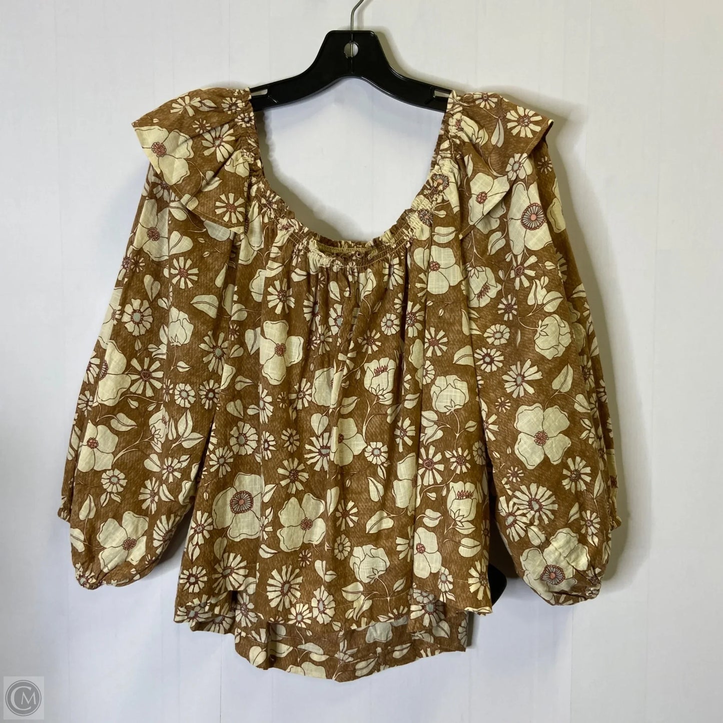 Top Short Sleeve By Free People In Brown, Size: M