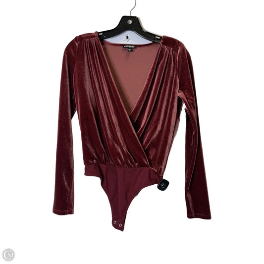 Bodysuit By Express In Red, Size: Xs