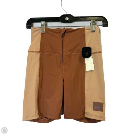 Athletic Shorts By Lululemon In Orange, Size: 4