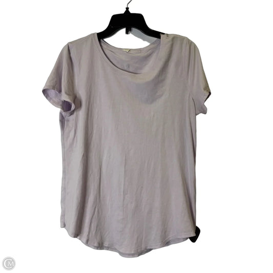Athletic Top Short Sleeve By Lululemon In Purple, Size: 10
