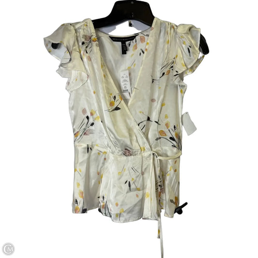 Blouse Sleeveless By White House Black Market In Cream, Size: Xxs