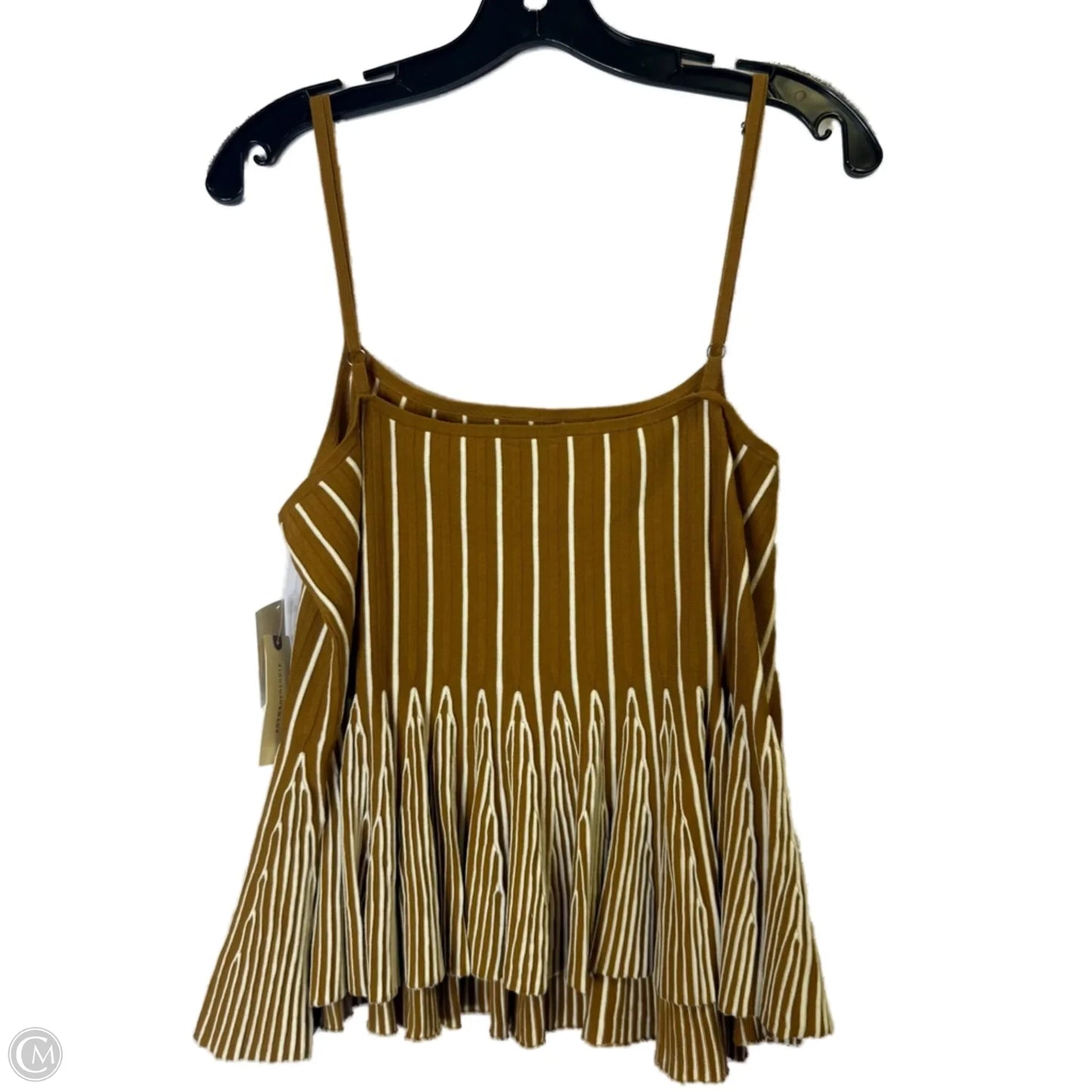 Top Sleeveless By Maeve In Brown, Size: L